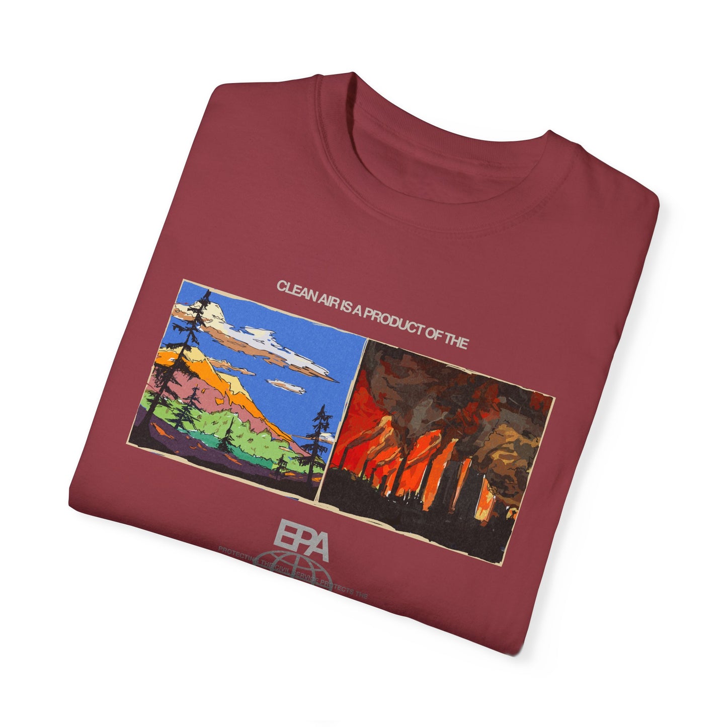 Clean Air is a Product of EPA Shirt, Vintage Art Shirt, Gift for Nature Lovers, Casual Wear, Unisex Environmental Tee