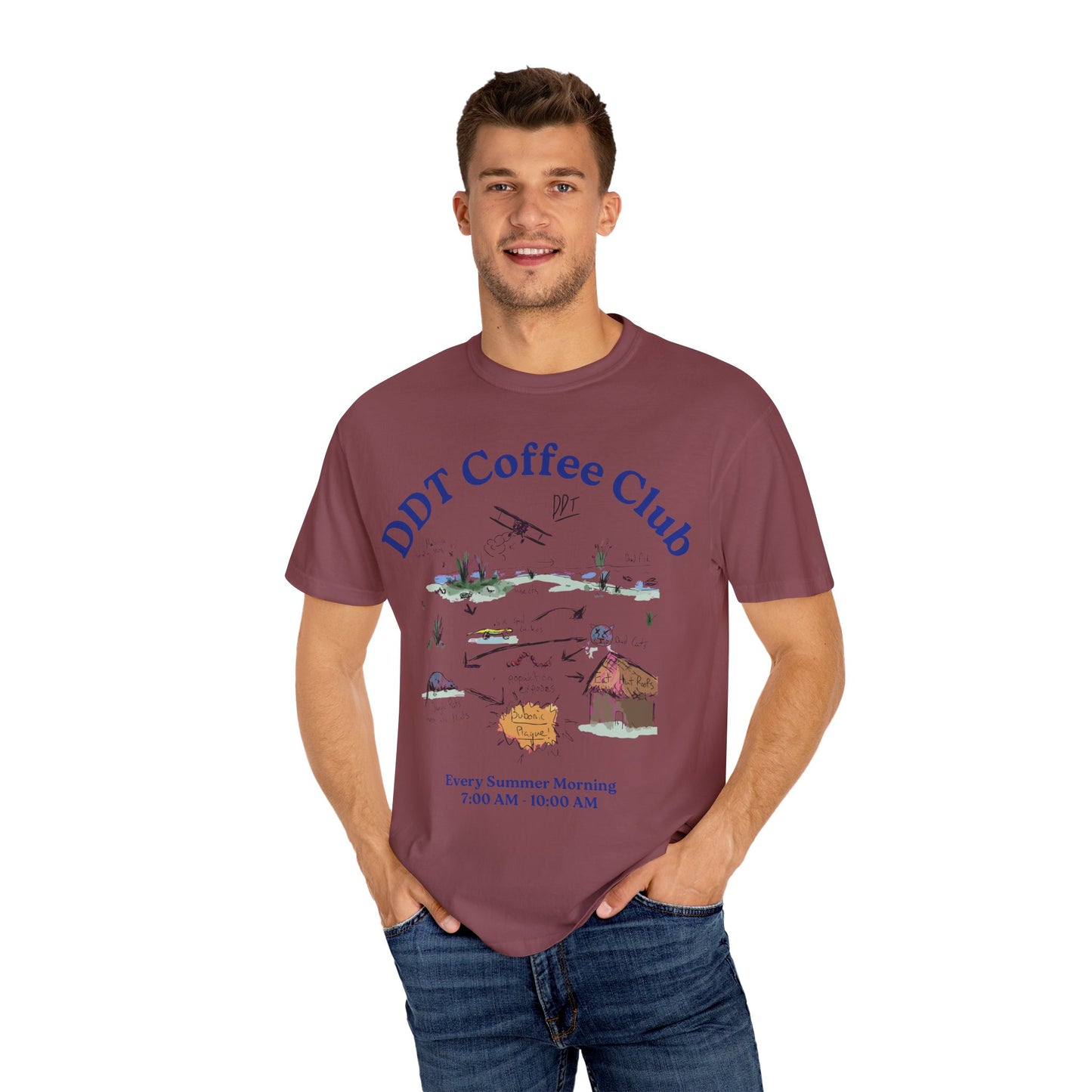 DDT Coffee Club Tee, Butterfly Effect DDT Nature T-Shirt, Unisex Tee, Chemicals, Plague, Environmental Science Shirt, Gift for Nature Lovers