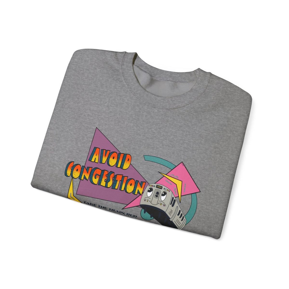 Vintage 1992 public transit graphic crewneck sweatshirt