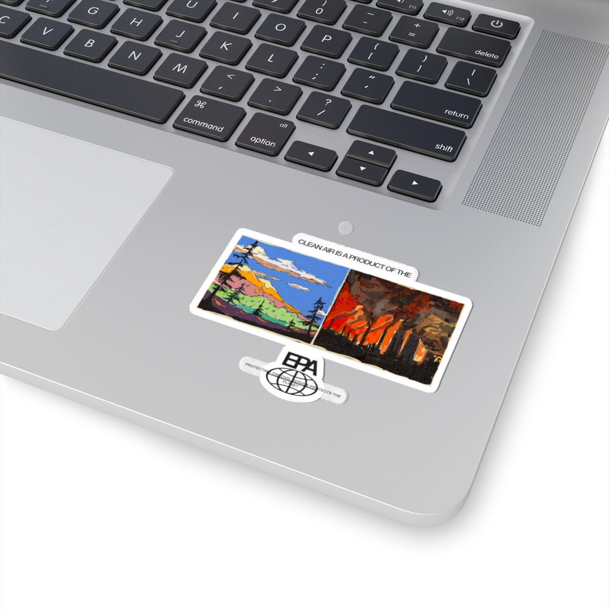Environmental Protection Agency Kiss-Cut Stickers, Clean Air Cool Vinyl Decals, Eco-Friendly Laptop Sticker, Earth Day Gift, Climate Change