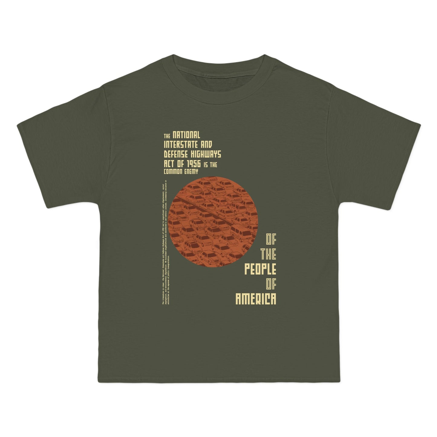 Anti-Highway Expansion Tee, Sustainable Urban Planning Short-Sleeve T-Shirt, Vintage Propaganda Poster Style Shirt