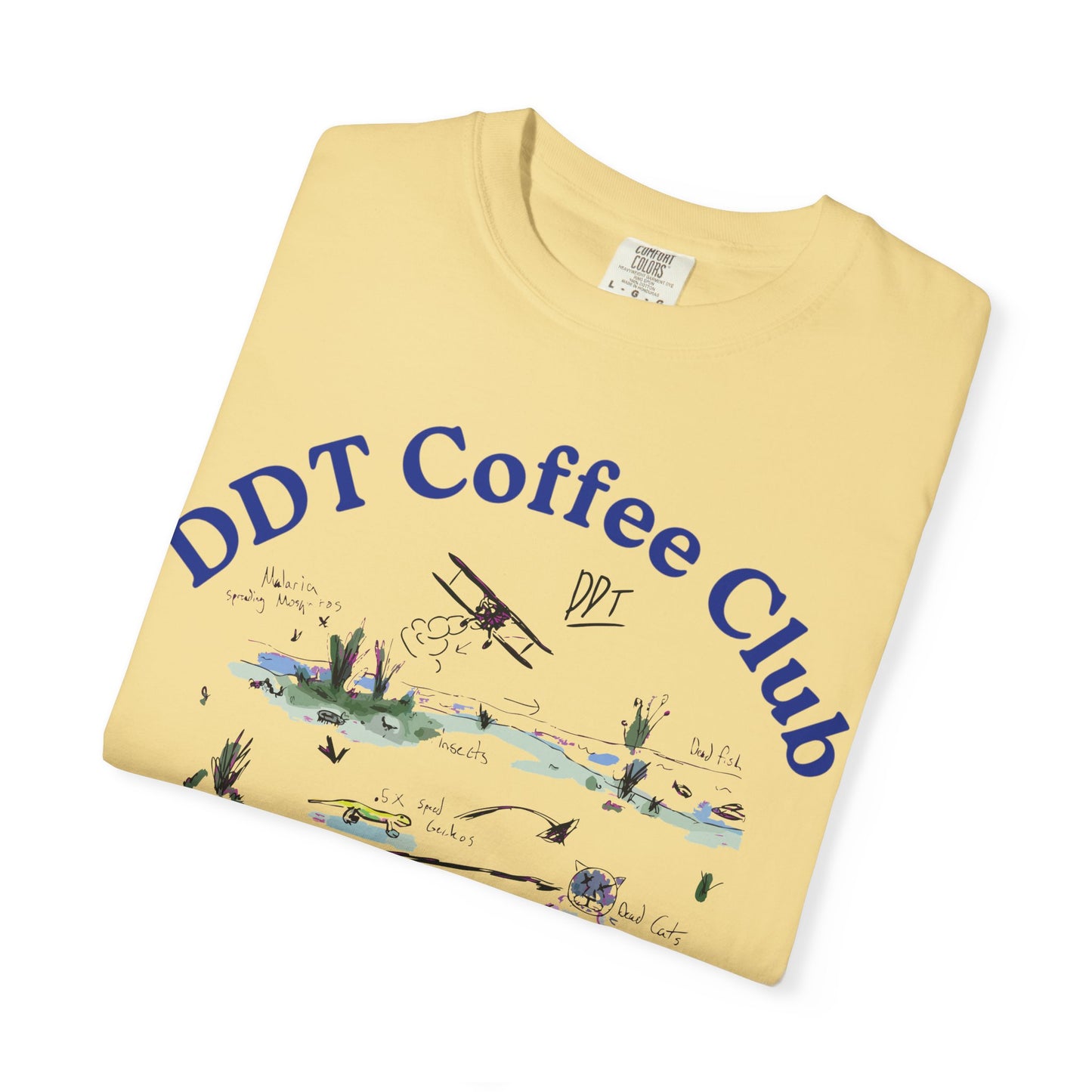 DDT Coffee Club Tee, Butterfly Effect DDT Nature T-Shirt, Unisex Tee, Chemicals, Plague, Environmental Science Shirt, Gift for Nature Lovers