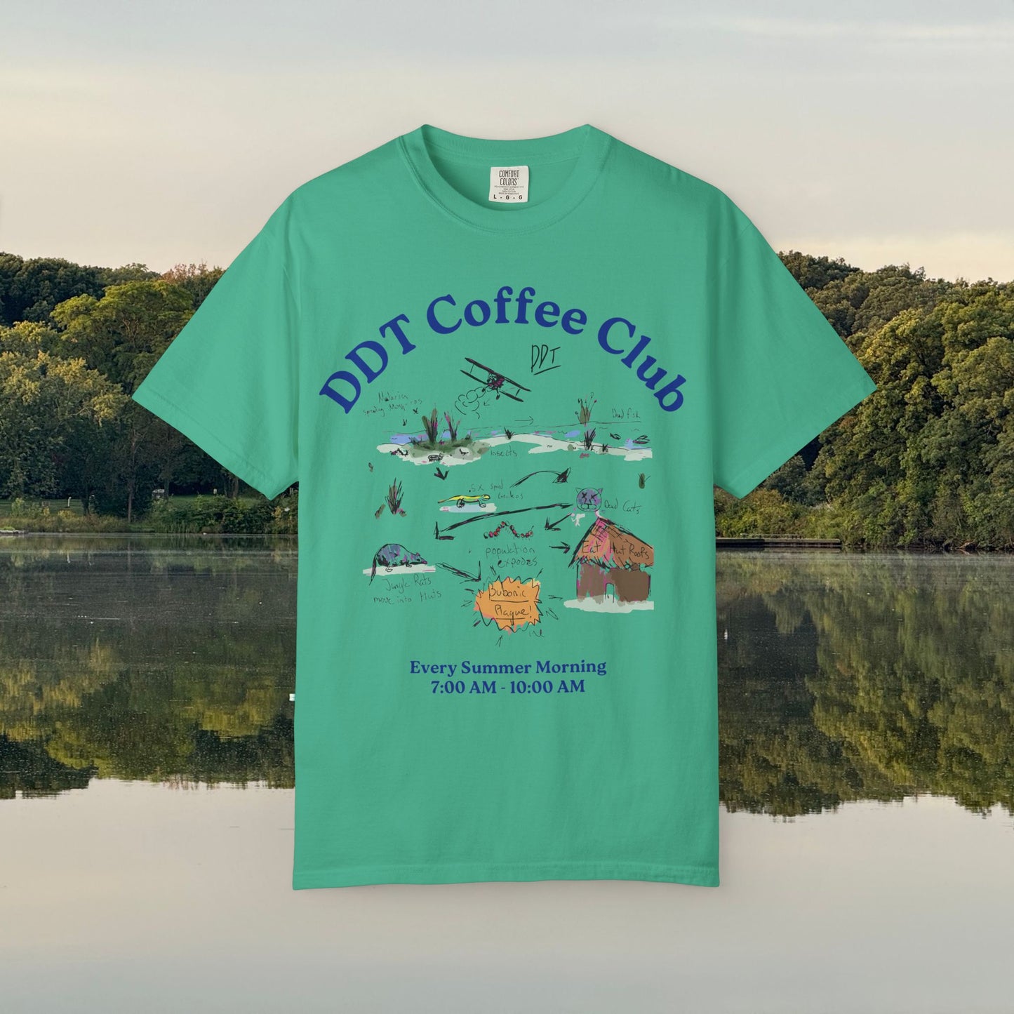 DDT Coffee Club Tee, Butterfly Effect DDT Nature T-Shirt, Unisex Tee, Chemicals, Plague, Environmental Science Shirt, Gift for Nature Lovers