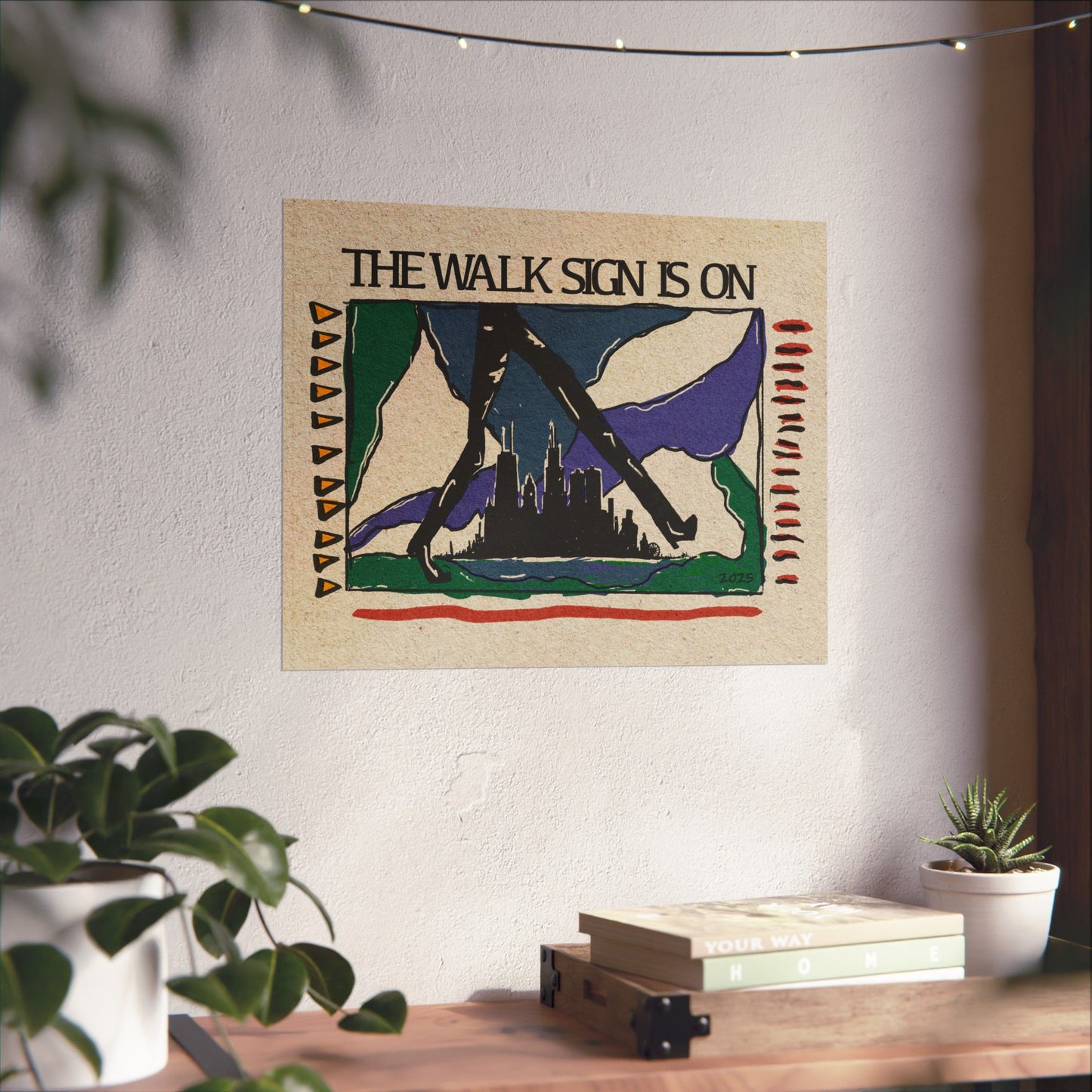 Poster, Celebrate Walkable Cities Matte Horizontal Poster Featuring Hints of Chicago, Cars Yield, City Poster, Urban Wall Art, Chicago