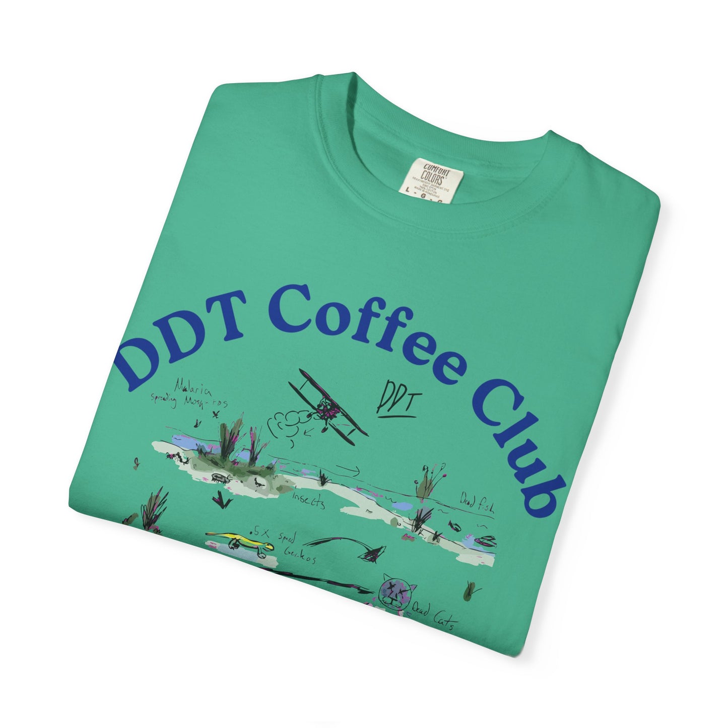 DDT Coffee Club Tee, Butterfly Effect DDT Nature T-Shirt, Unisex Tee, Chemicals, Plague, Environmental Science Shirt, Gift for Nature Lovers