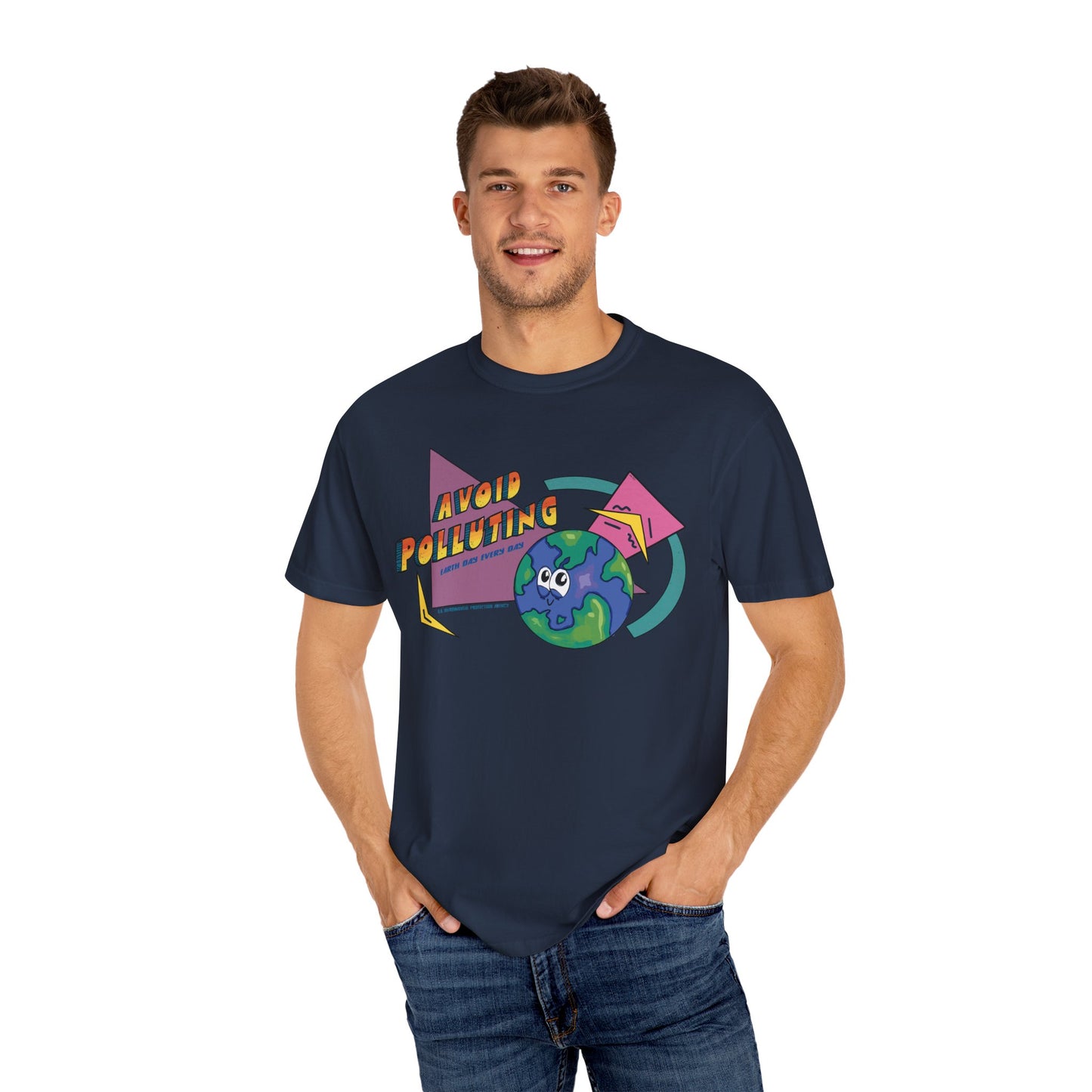 Earth Day 90s Unisex T-Shirt - US EPA - Avoid Polluting Design, Eco-Friendly Fashion, Casual Wear, Planet Protection Tee,