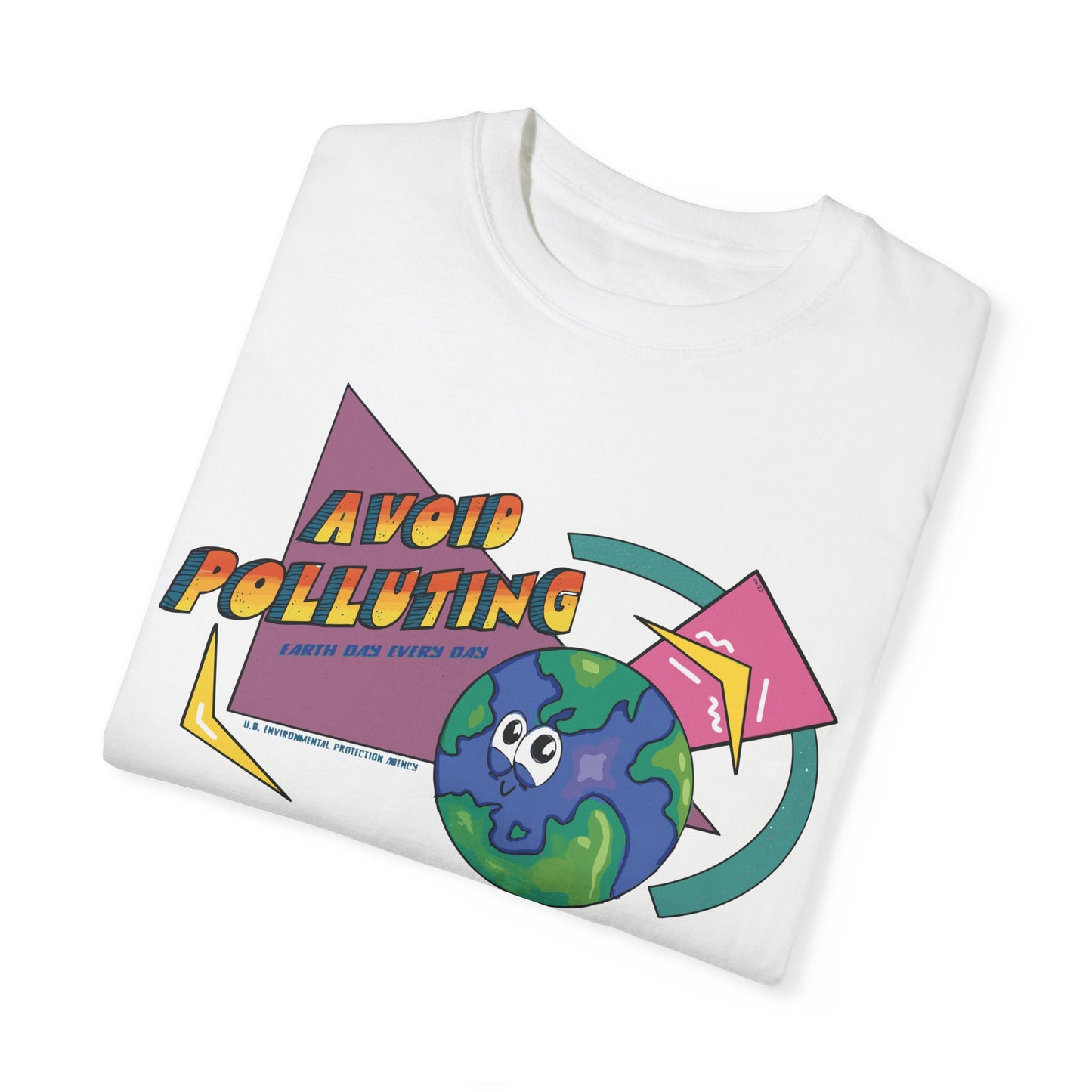 Earth Day 90s Unisex T-Shirt - US EPA - Avoid Polluting Design, Eco-Friendly Fashion, Casual Wear, Planet Protection Tee,