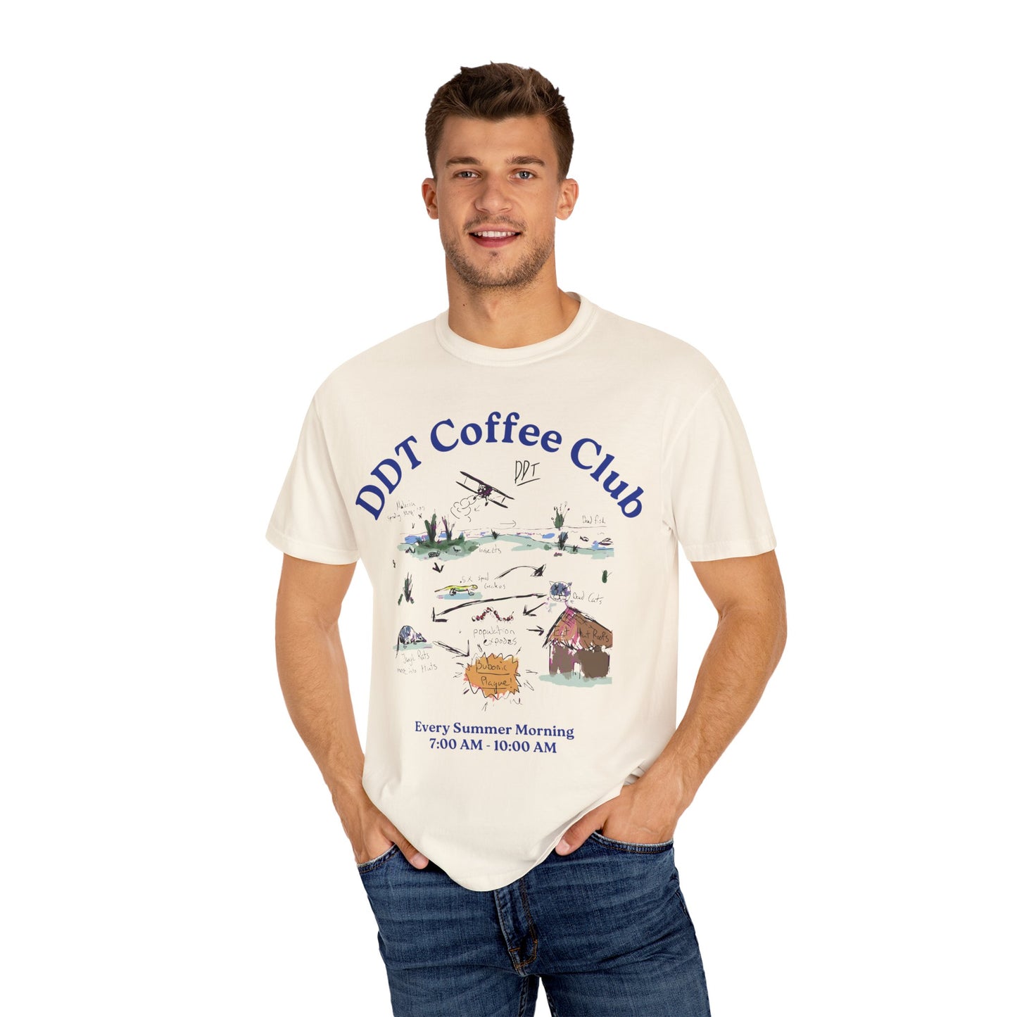 DDT Coffee Club Tee, Butterfly Effect DDT Nature T-Shirt, Unisex Tee, Chemicals, Plague, Environmental Science Shirt, Gift for Nature Lovers