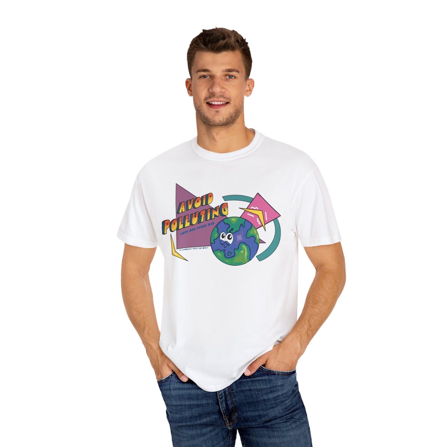 Earth Day 90s Unisex T-Shirt - US EPA - Avoid Polluting Design, Eco-Friendly Fashion, Casual Wear, Planet Protection Tee,