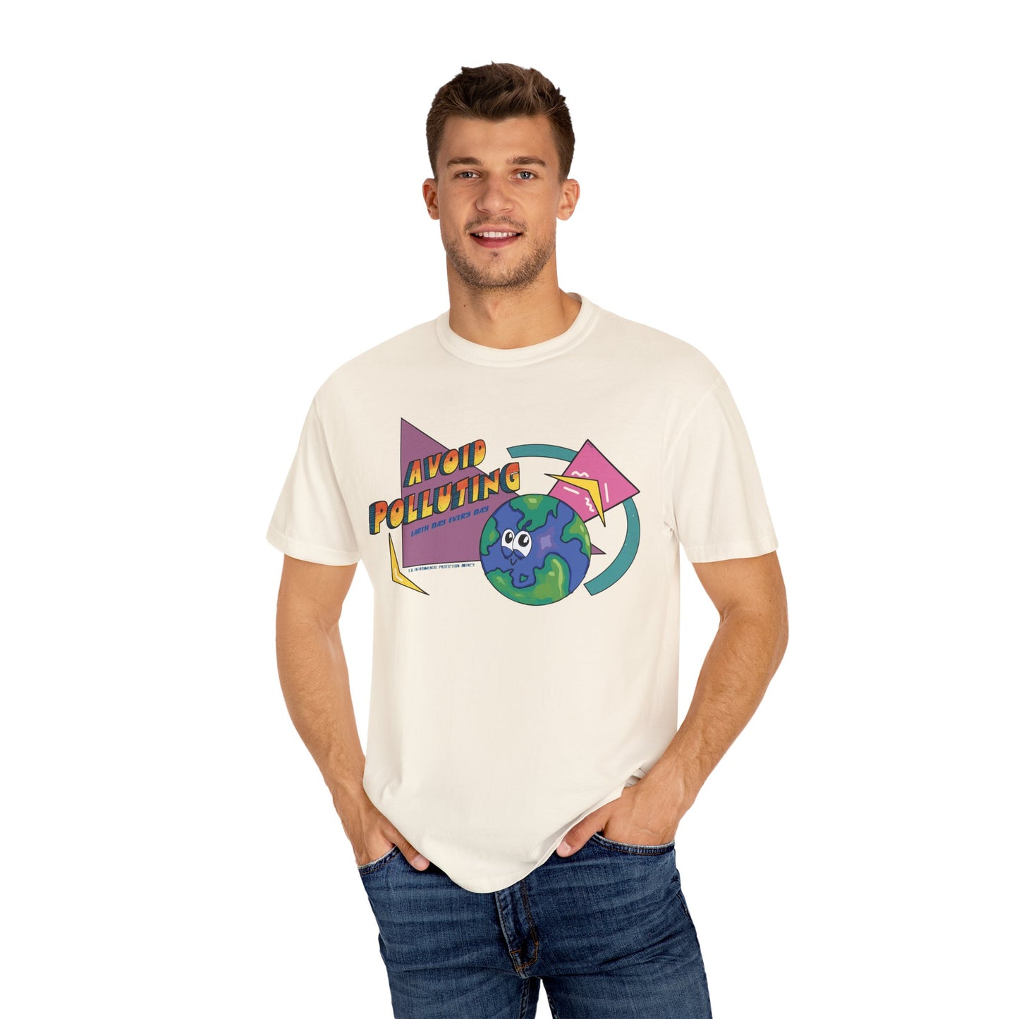 Earth Day 90s Unisex T-Shirt - US EPA - Avoid Polluting Design, Eco-Friendly Fashion, Casual Wear, Planet Protection Tee,