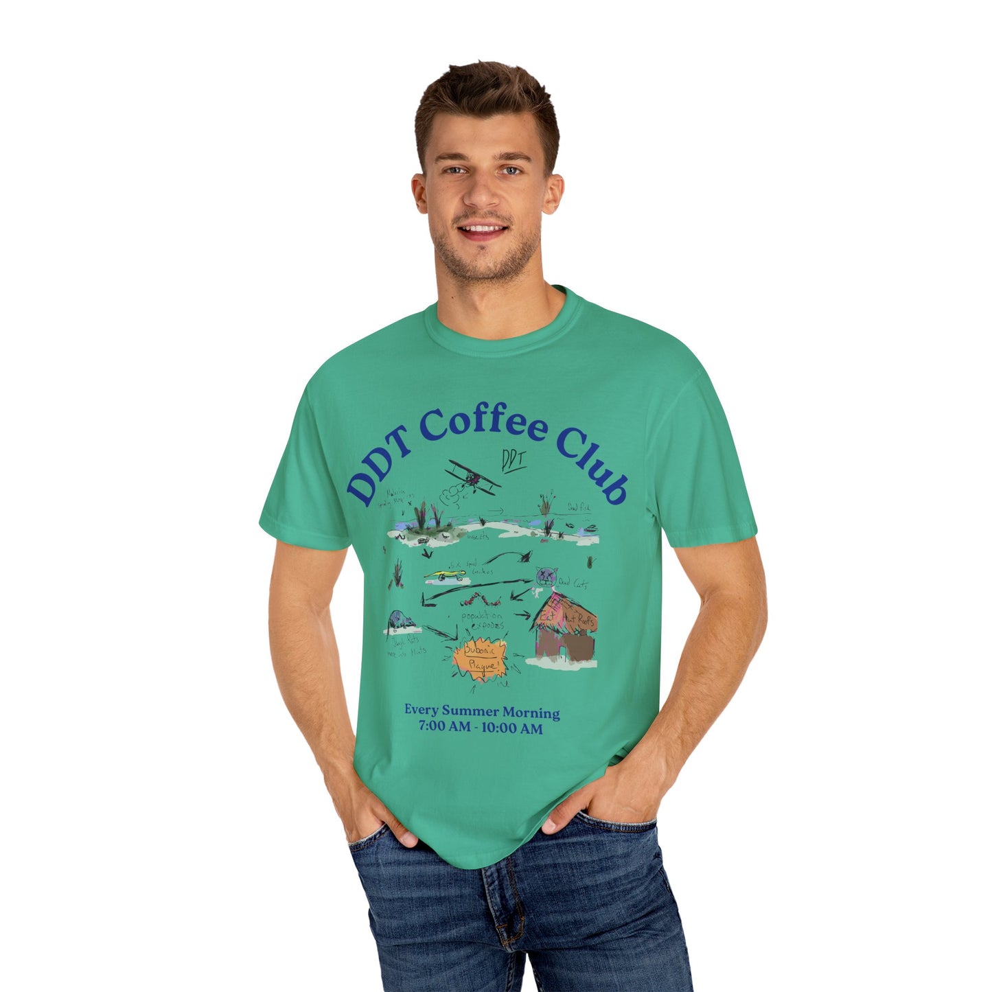 DDT Coffee Club Tee, Butterfly Effect DDT Nature T-Shirt, Unisex Tee, Chemicals, Plague, Environmental Science Shirt, Gift for Nature Lovers