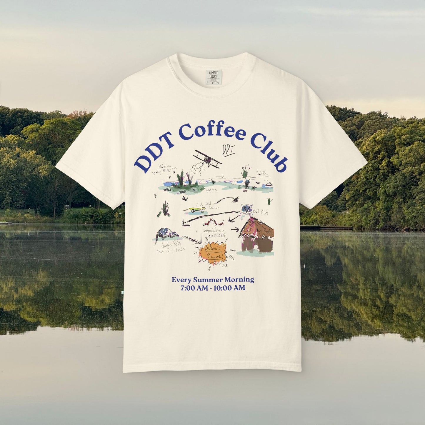 DDT Coffee Club Tee, Butterfly Effect DDT Nature T-Shirt, Unisex Tee, Chemicals, Plague, Environmental Science Shirt, Gift for Nature Lovers