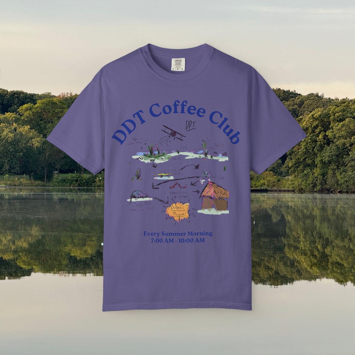 DDT Coffee Club Tee, Butterfly Effect DDT Nature T-Shirt, Unisex Tee, Chemicals, Plague, Environmental Science Shirt, Gift for Nature Lovers