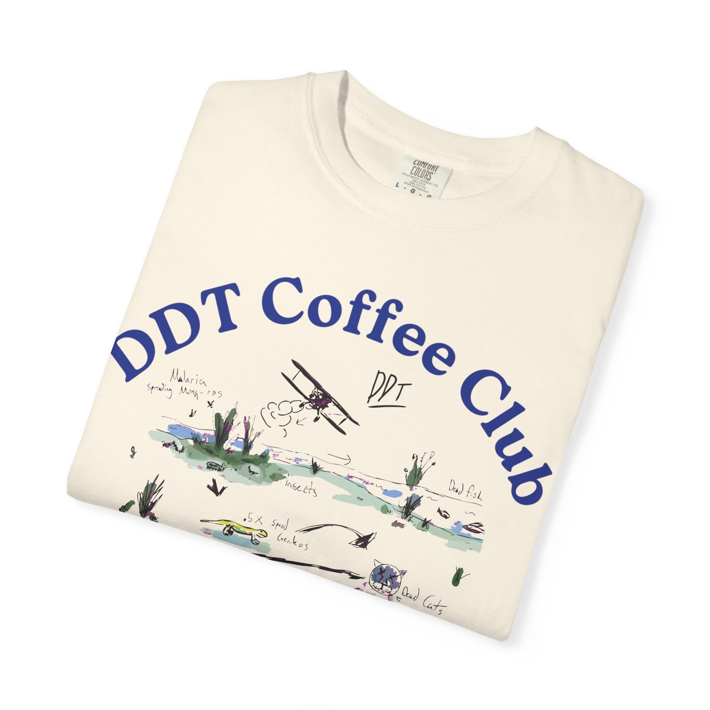 DDT Coffee Club Tee, Butterfly Effect DDT Nature T-Shirt, Unisex Tee, Chemicals, Plague, Environmental Science Shirt, Gift for Nature Lovers