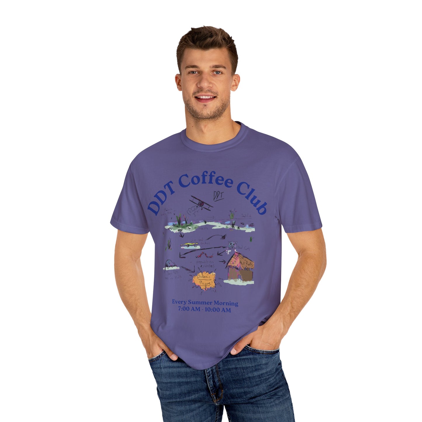 DDT Coffee Club Tee, Butterfly Effect DDT Nature T-Shirt, Unisex Tee, Chemicals, Plague, Environmental Science Shirt, Gift for Nature Lovers