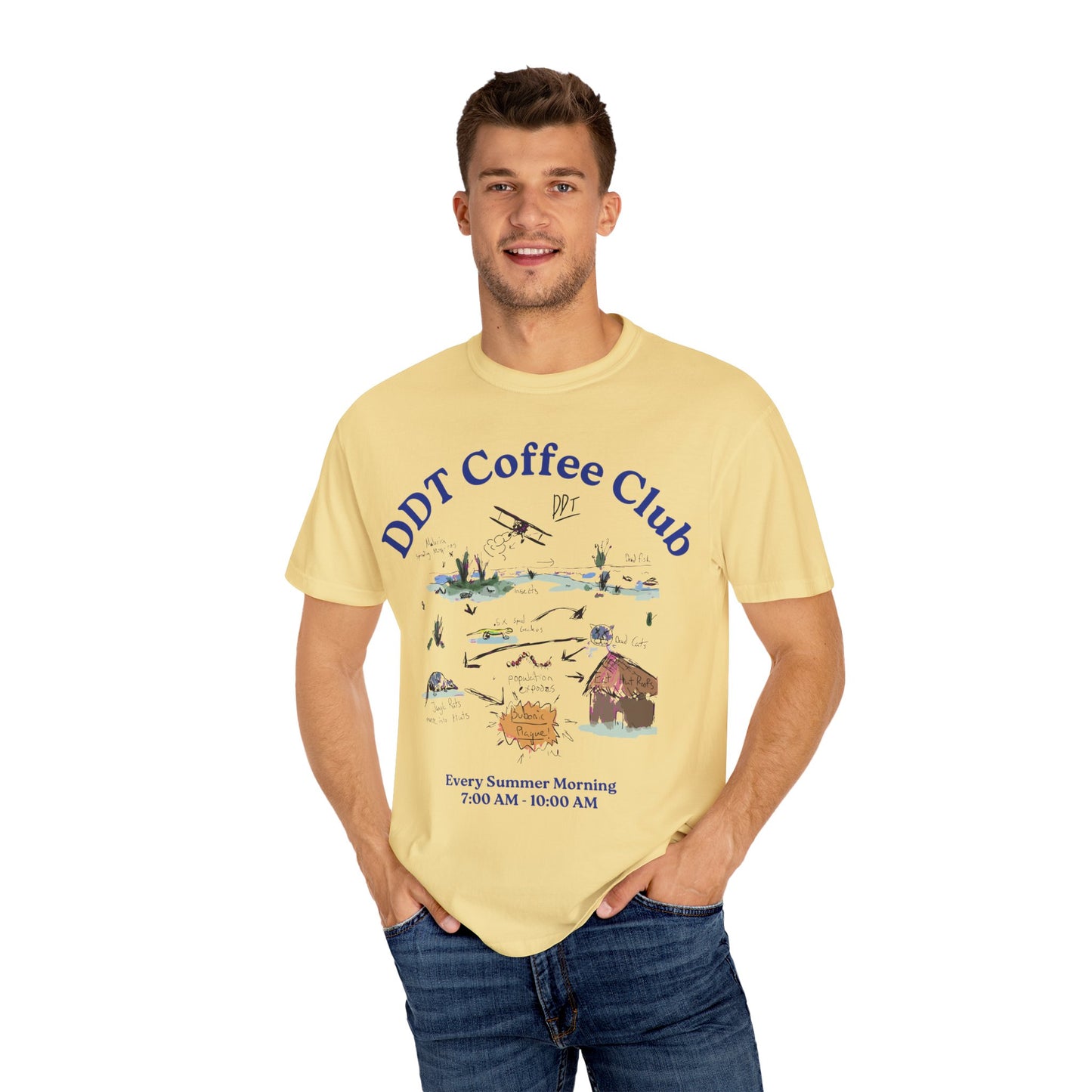 DDT Coffee Club Tee, Butterfly Effect DDT Nature T-Shirt, Unisex Tee, Chemicals, Plague, Environmental Science Shirt, Gift for Nature Lovers