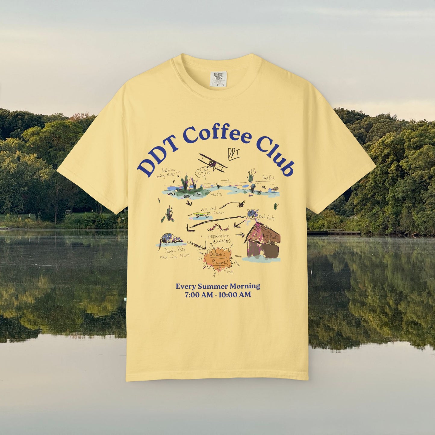 DDT Coffee Club Tee, Butterfly Effect DDT Nature T-Shirt, Unisex Tee, Chemicals, Plague, Environmental Science Shirt, Gift for Nature Lovers