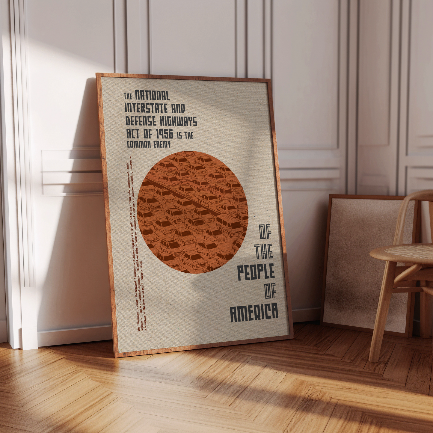 Anti Urban Highway Propaganda Poster (Matte Vertical Posters, Retro Political Wall Art, Urban Activism Print, City Planning Protest Decor)