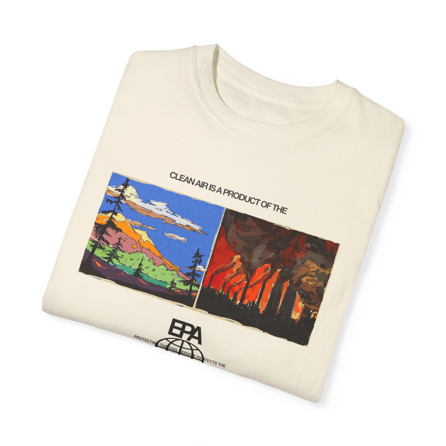 Clean Air is a Product of EPA Shirt, Vintage Art Shirt, Gift for Nature Lovers, Casual Wear, Unisex Environmental Tee
