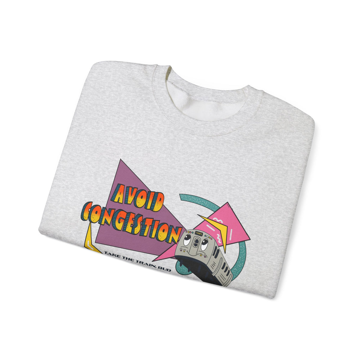 Vintage 1992 public transit graphic crewneck sweatshirt