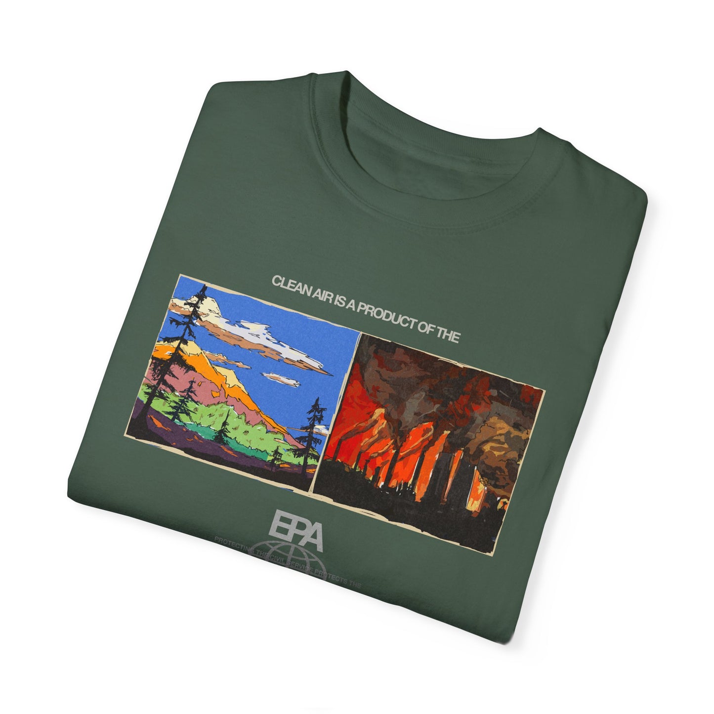 Clean Air is a Product of EPA Shirt, Vintage Art Shirt, Gift for Nature Lovers, Casual Wear, Unisex Environmental Tee