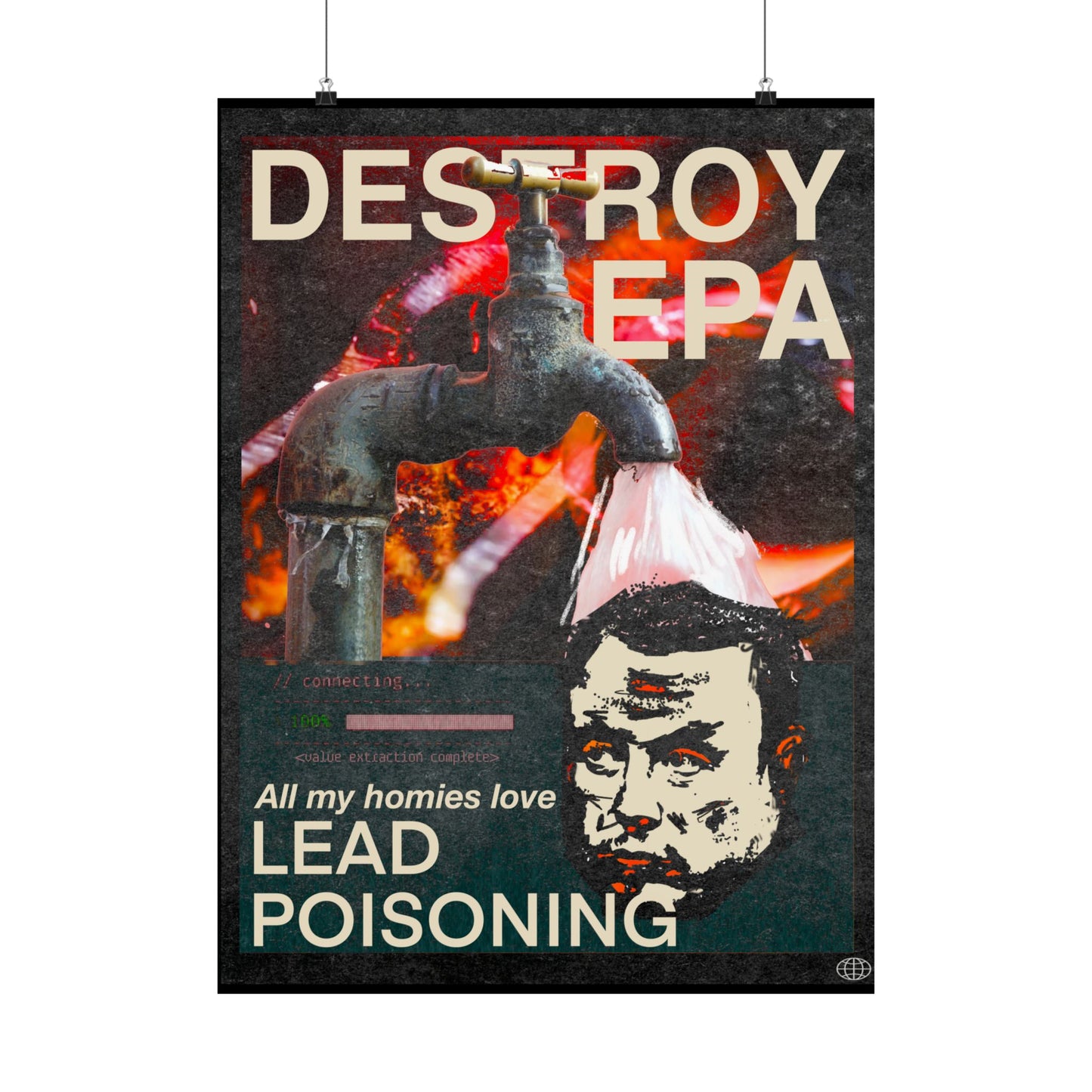 Anti-Elon Poster, All my Homies Love Lead Poisoning,  Profits go to AFGE's Mutual Aid Fund for Laid-Off Workers, Union Propaganda Wall Art