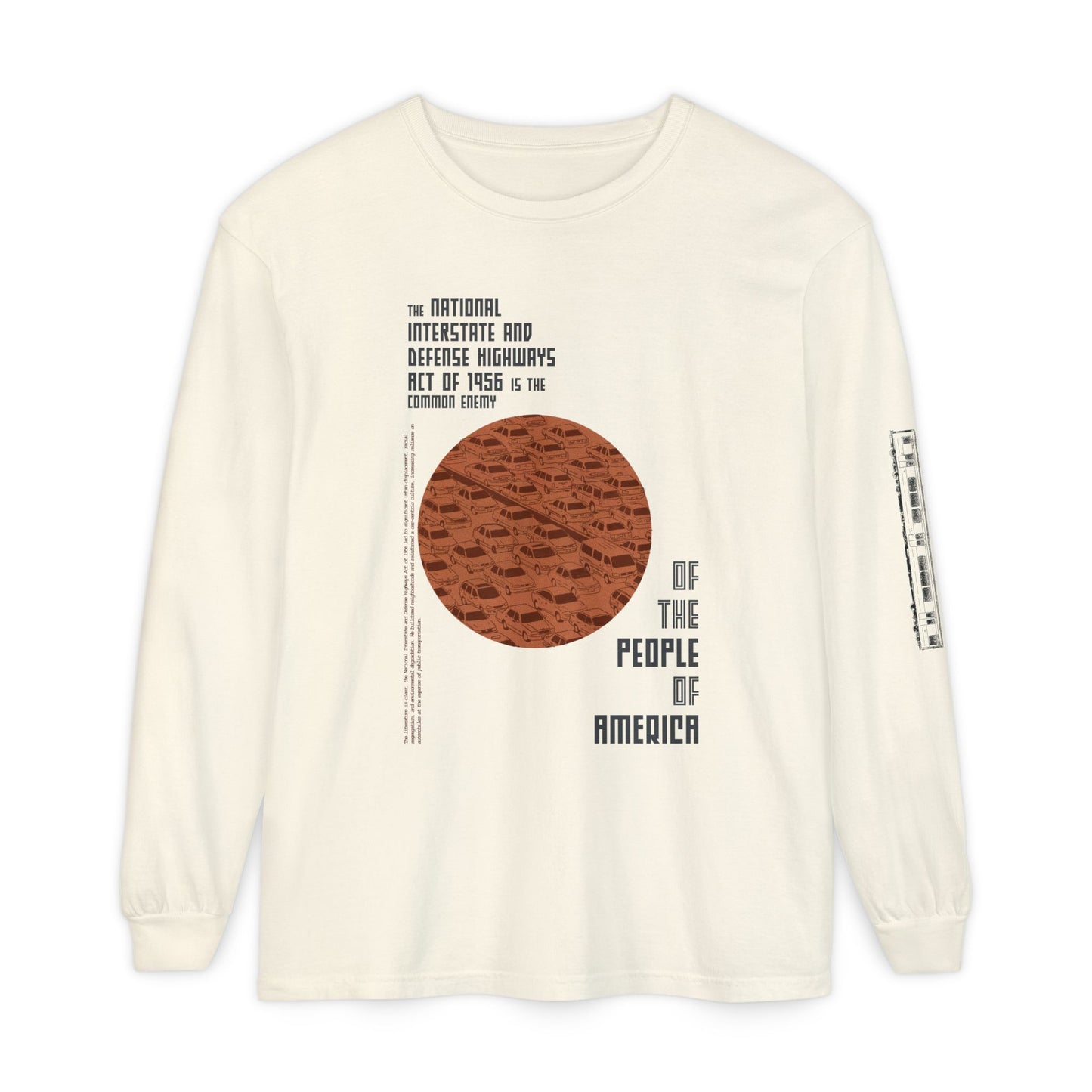 Transit Activist Long Sleeve T-Shirt, Protest Clothing, Environmental Awareness Shirt, Urban Movement Apparel, Anti-Car Top, Unisex