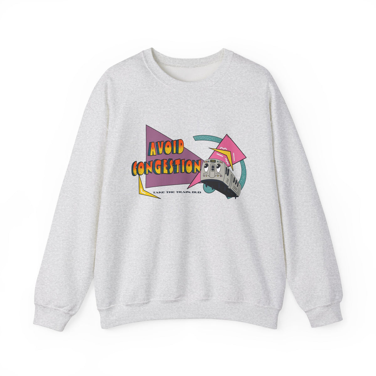 Vintage 1992 public transit graphic crewneck sweatshirt