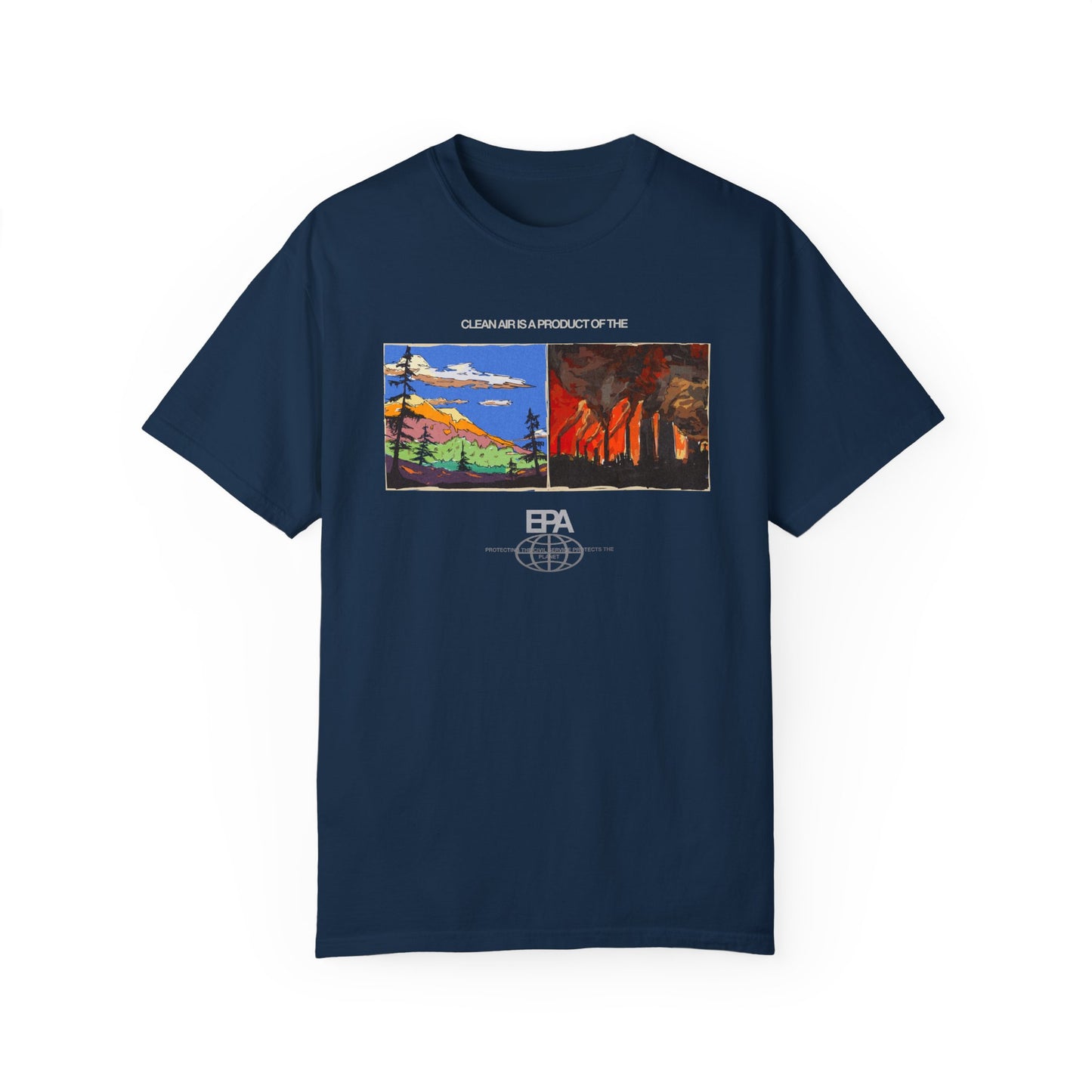 Clean Air is a Product of EPA Shirt, Vintage Art Shirt, Gift for Nature Lovers, Casual Wear, Unisex Environmental Tee