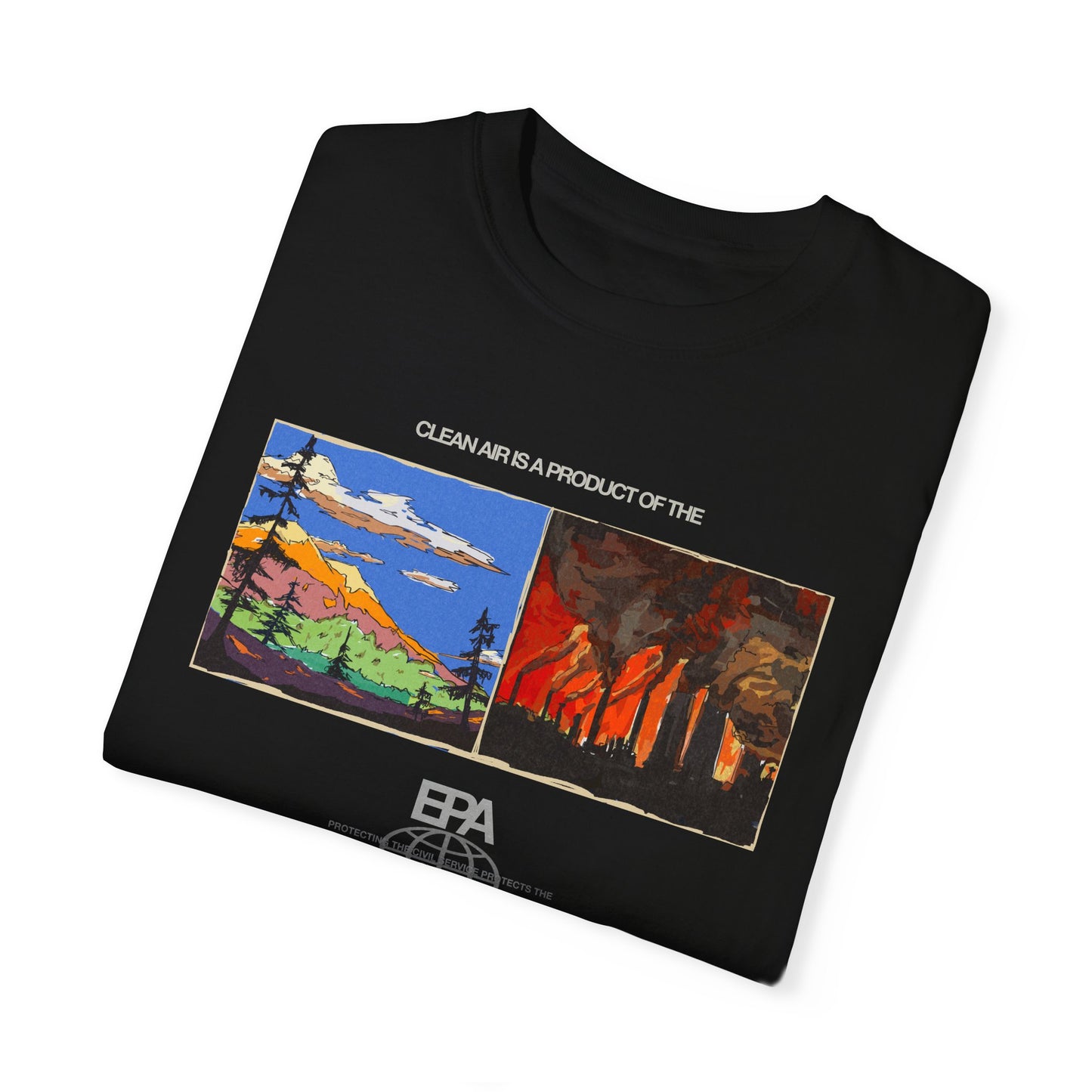 Clean Air is a Product of EPA Shirt, Vintage Art Shirt, Gift for Nature Lovers, Casual Wear, Unisex Environmental Tee