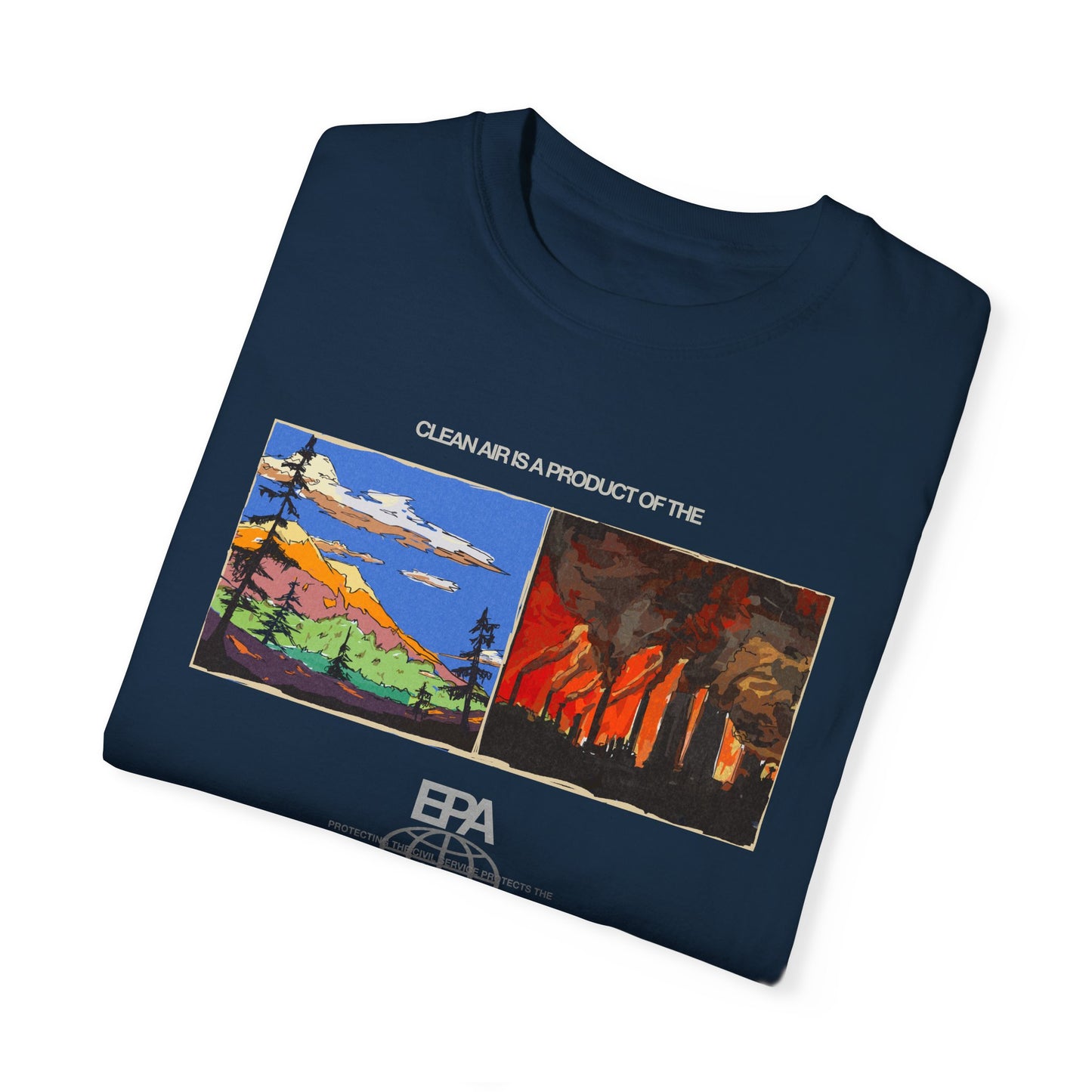 Clean Air is a Product of EPA Shirt, Vintage Art Shirt, Gift for Nature Lovers, Casual Wear, Unisex Environmental Tee