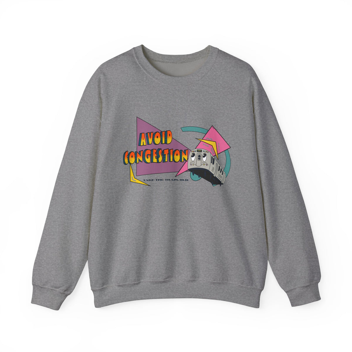 Vintage 1992 public transit graphic crewneck sweatshirt