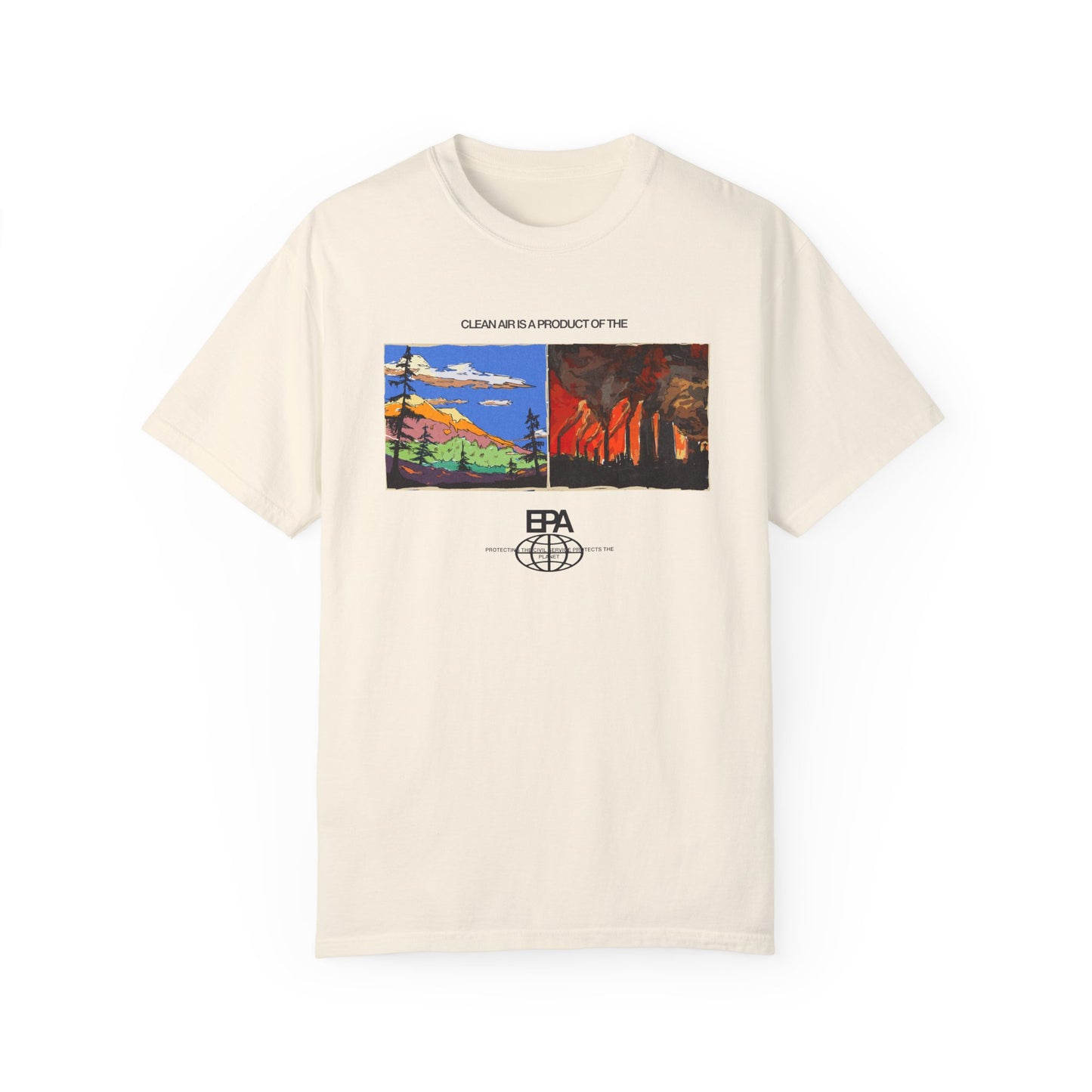 Clean Air is a Product of EPA Shirt, Vintage Art Shirt, Gift for Nature Lovers, Casual Wear, Unisex Environmental Tee