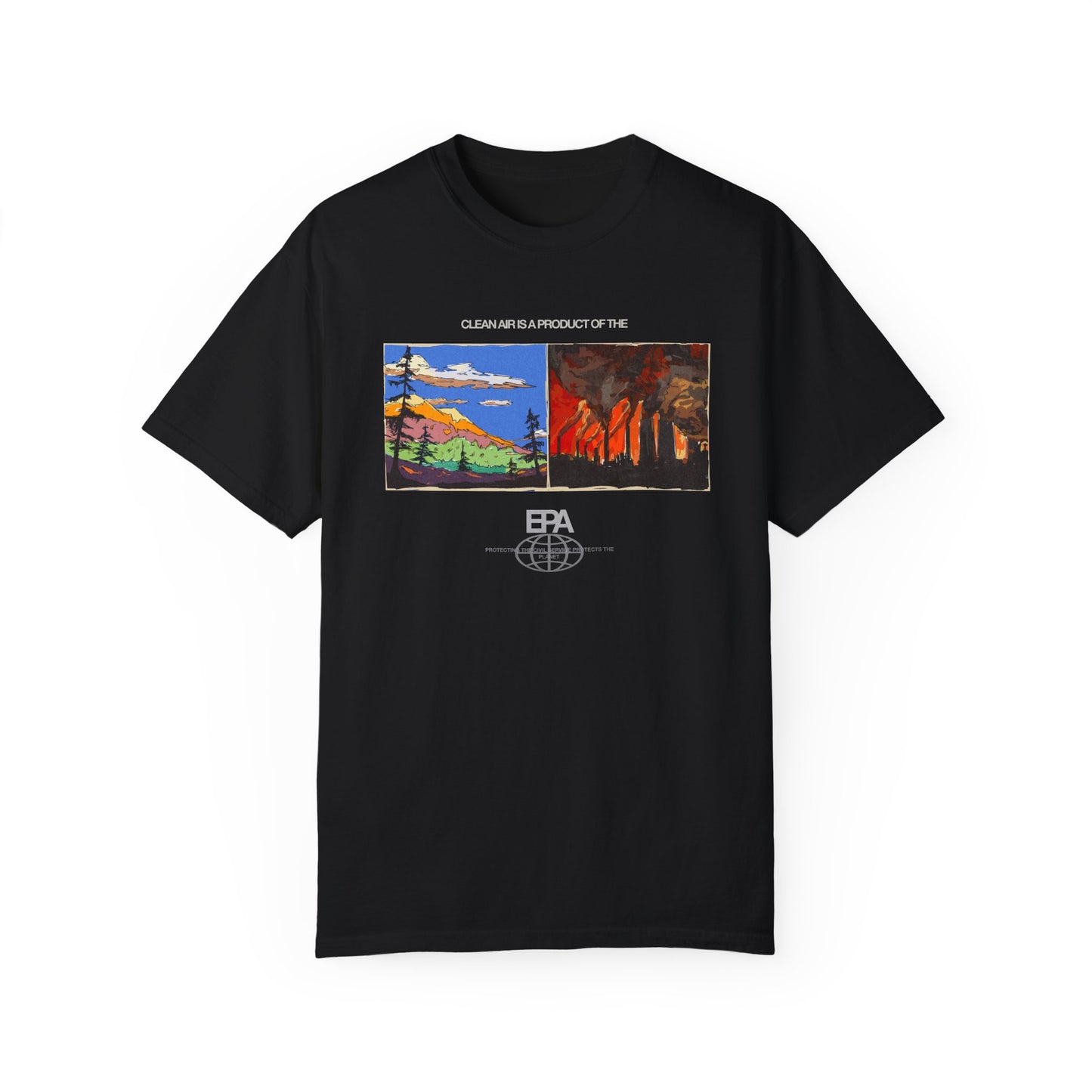 Clean Air is a Product of EPA Shirt, Vintage Art Shirt, Gift for Nature Lovers, Casual Wear, Unisex Environmental Tee