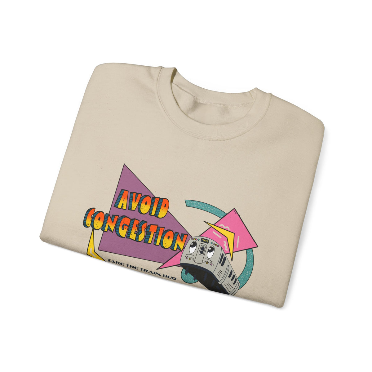 Vintage 1992 public transit graphic crewneck sweatshirt