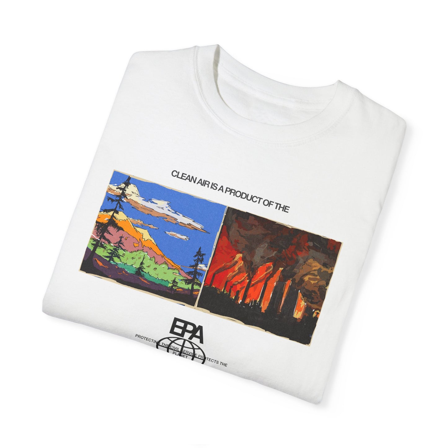 Clean Air is a Product of EPA Shirt, Vintage Art Shirt, Gift for Nature Lovers, Casual Wear, Unisex Environmental Tee