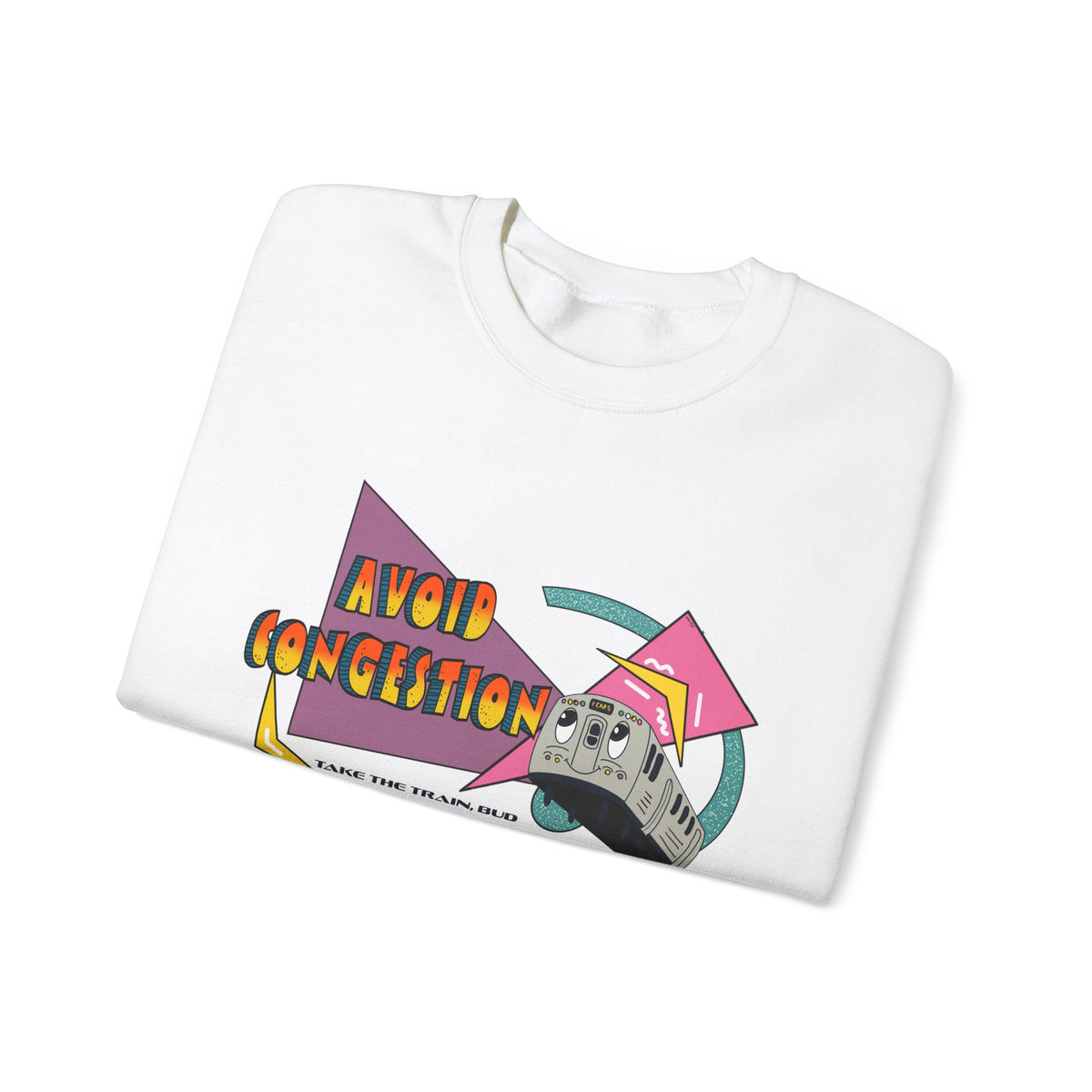 Vintage 1992 public transit graphic crewneck sweatshirt