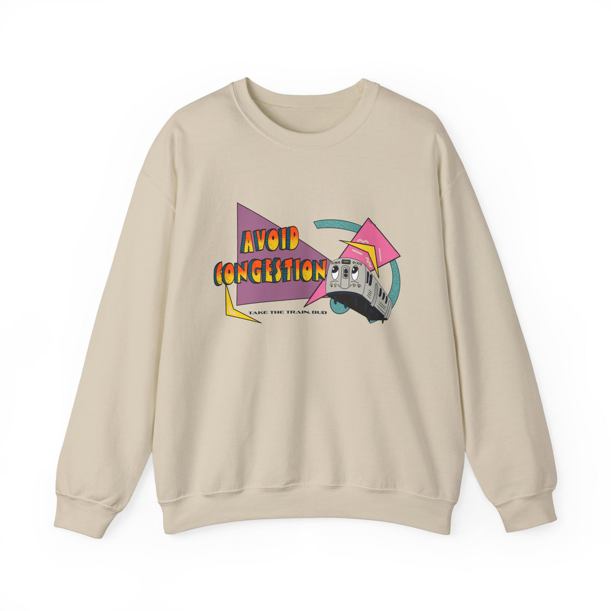Vintage 1992 public transit graphic crewneck sweatshirt