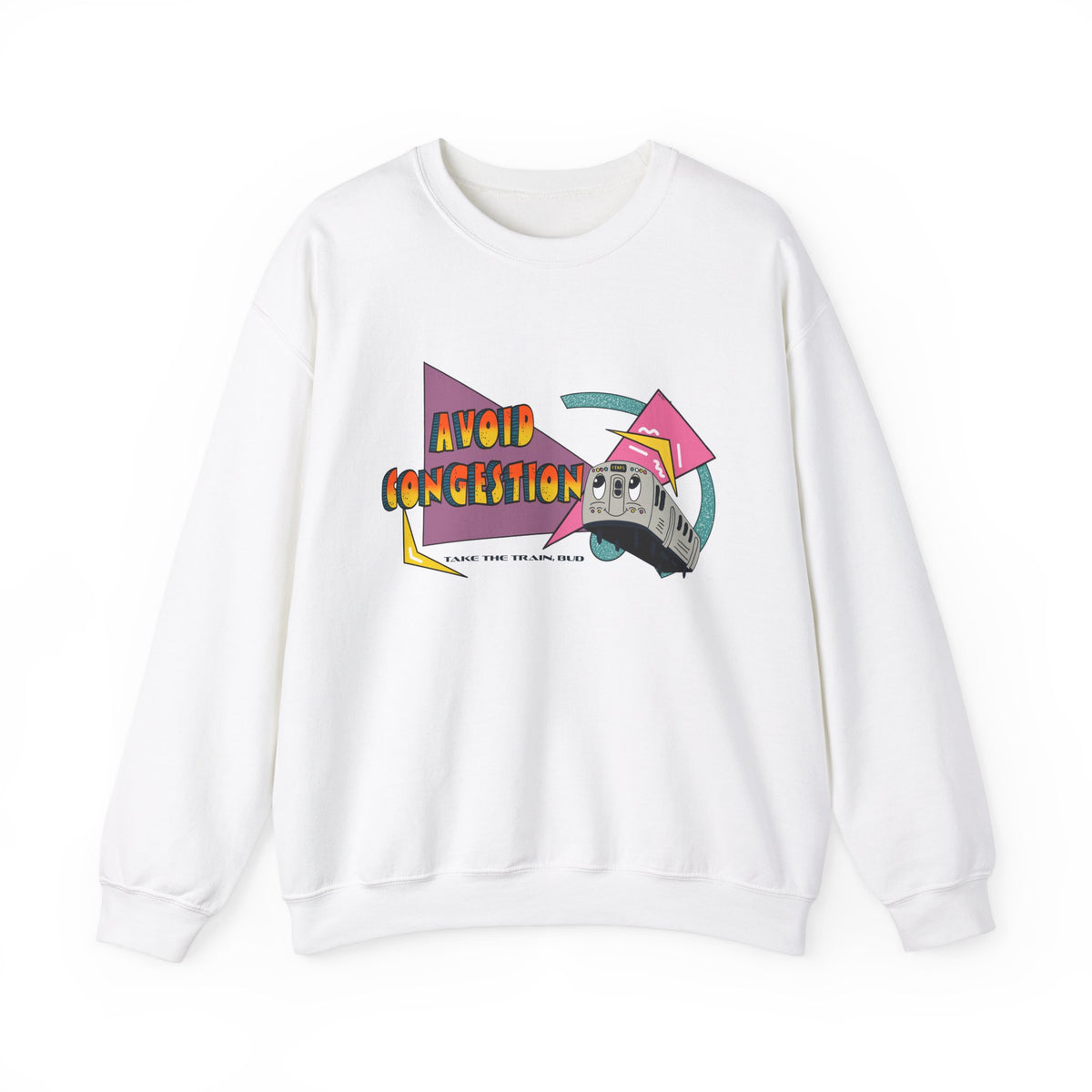 Vintage 1992 public transit graphic crewneck sweatshirt