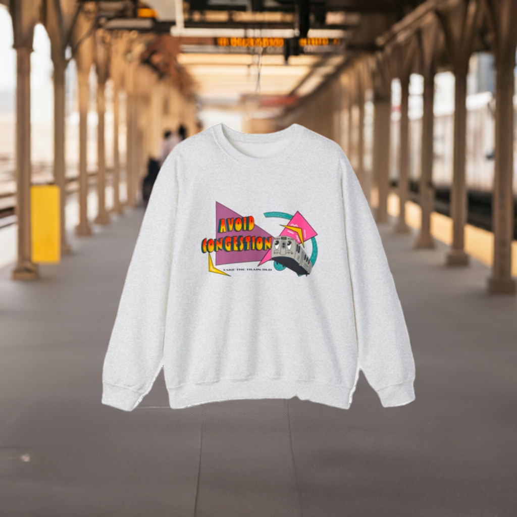 Vintage 1992 public transit graphic crewneck sweatshirt