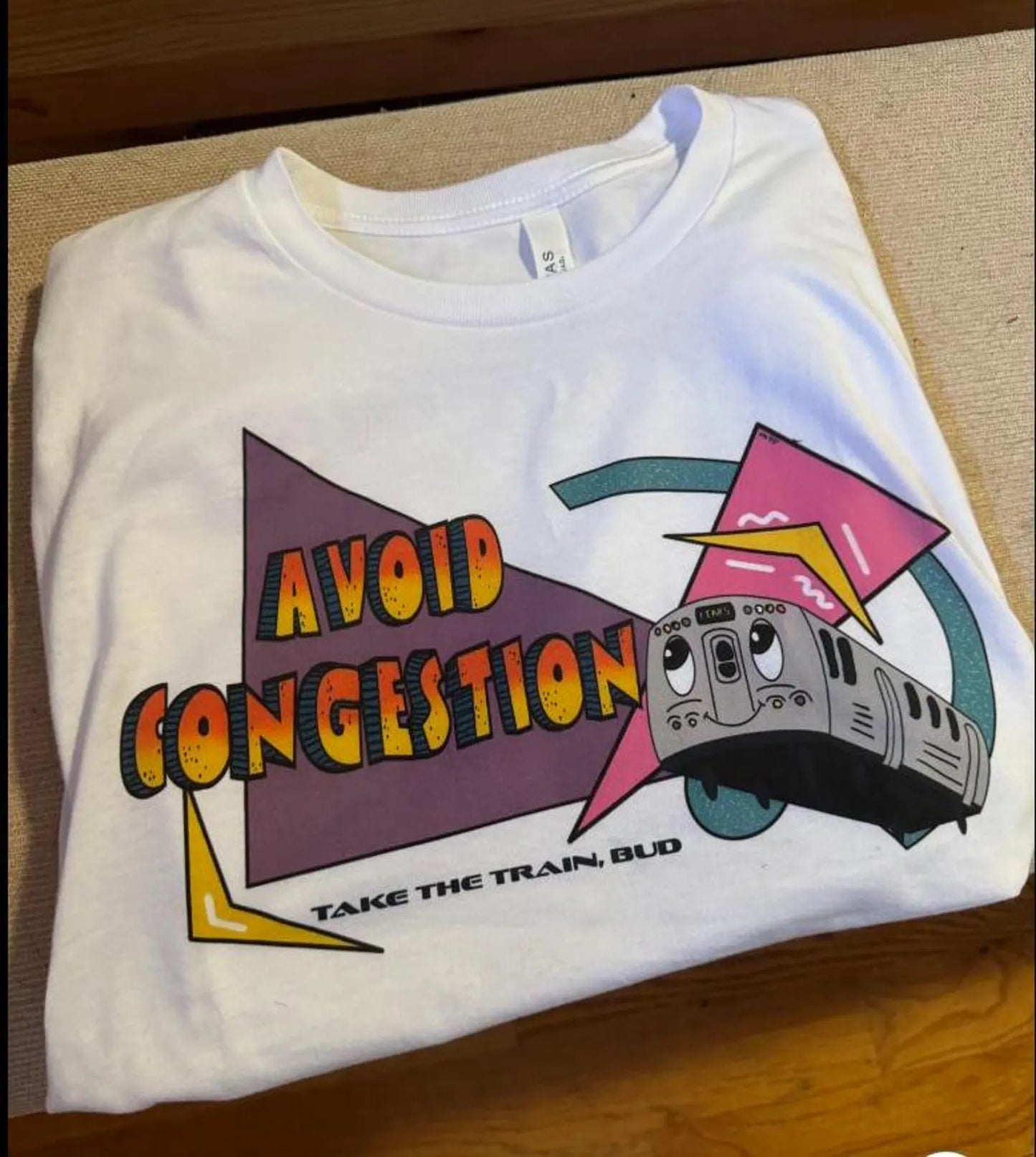 1990s Vintage-Inspired Transit Shirt - Skip Congestion, Ride in Style!
