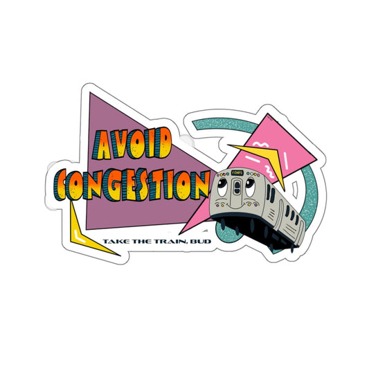 Avoid Congestion 90s transit sticker
