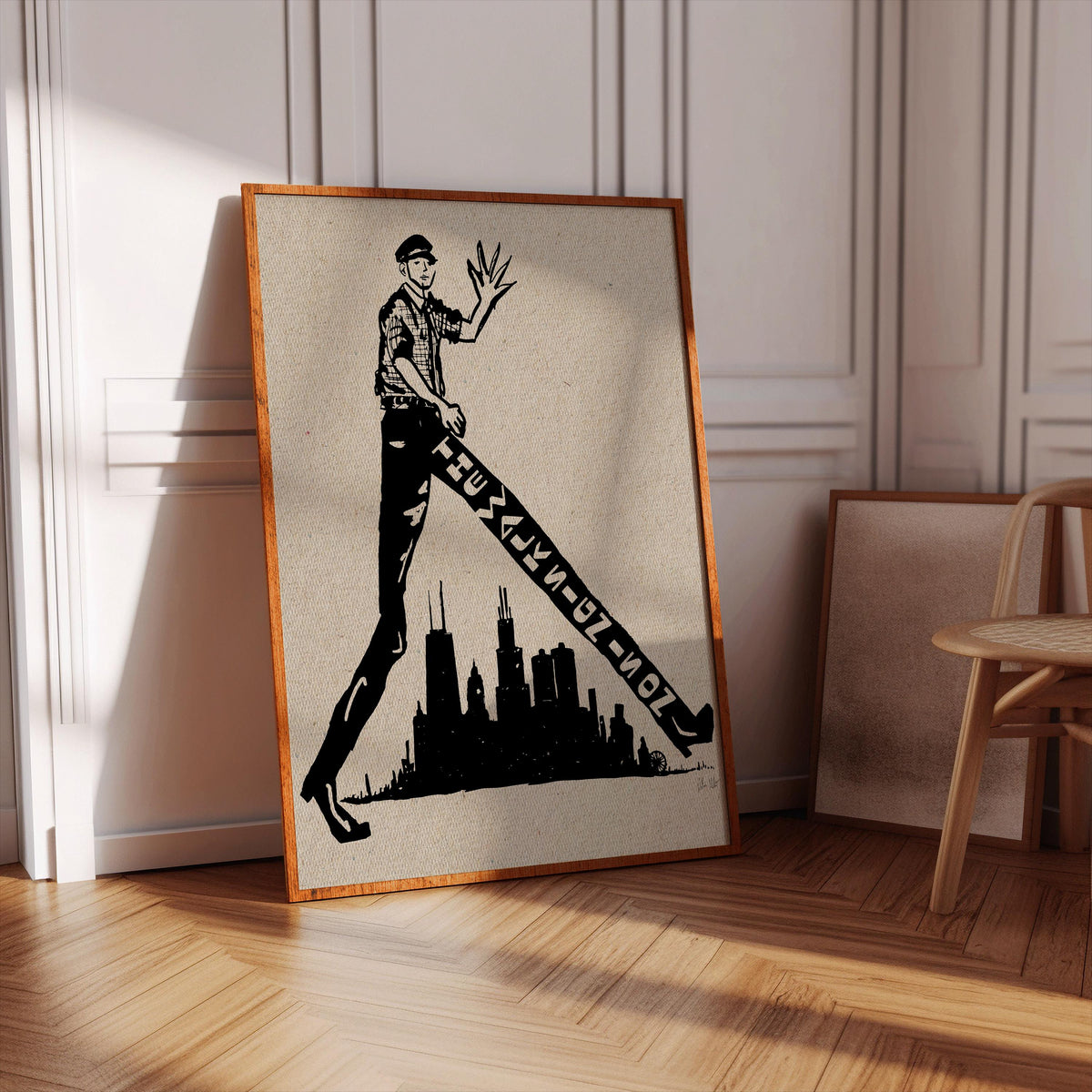 The Walk Sign Is On Chicago cityscape poster