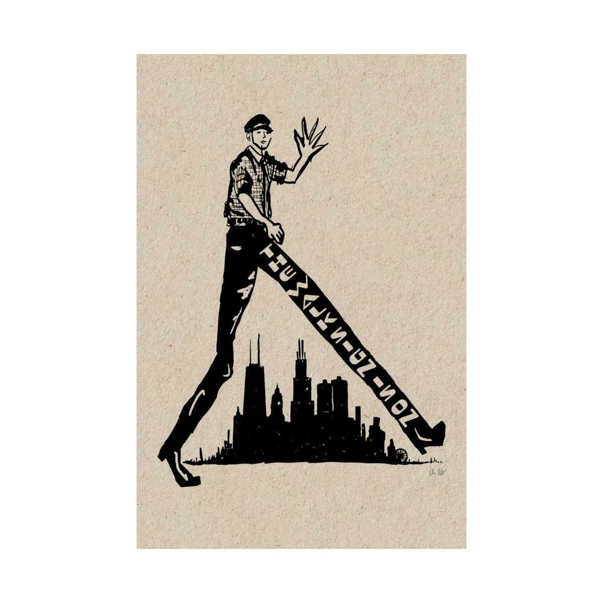 The Walk Sign Is On Chicago cityscape poster